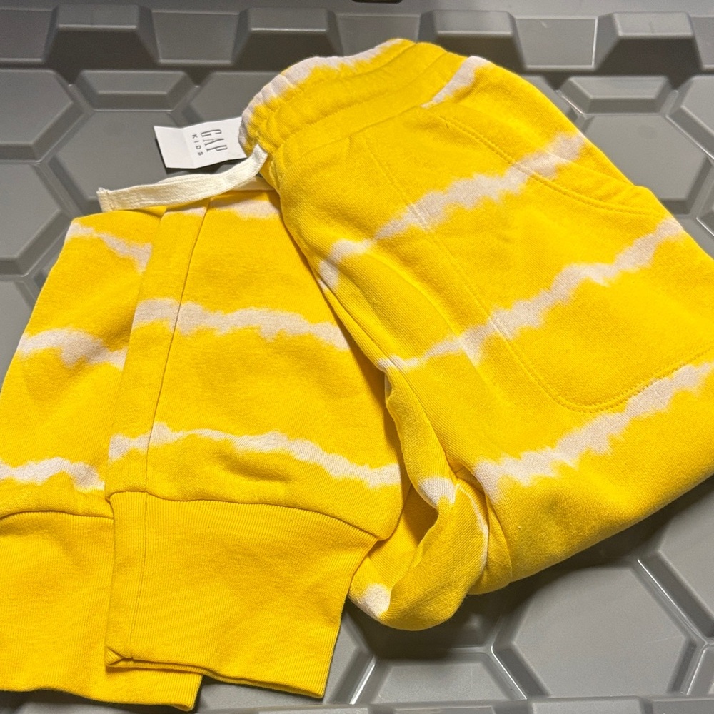GAP Kids Yellow Tie-Dye Joggers size medium 8 size